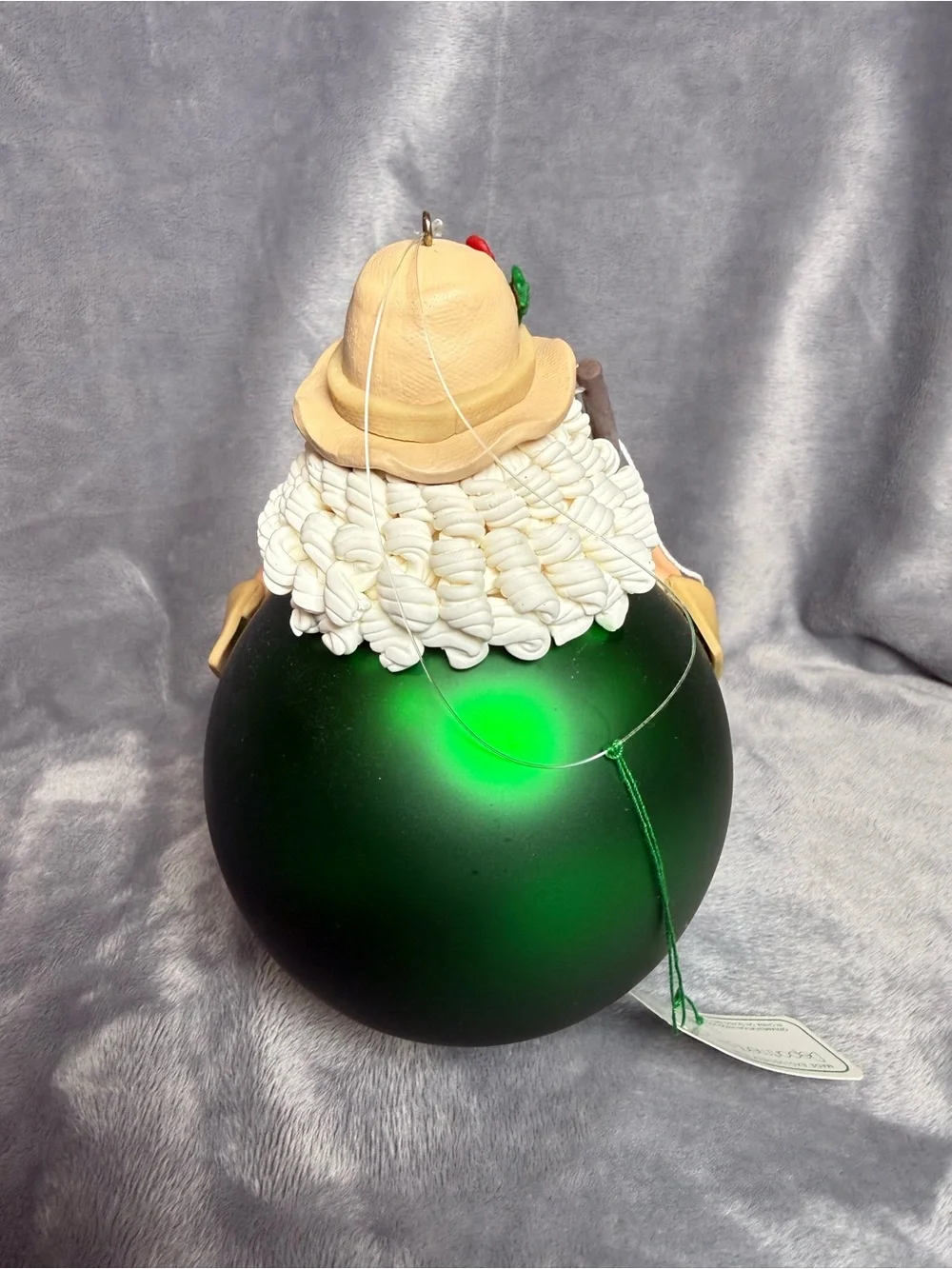 vintage Department 56 Noel Fishing Santa Christmas ornament